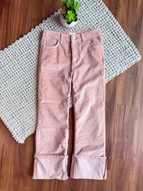 Pilcro | The Scotty High Rise Straight Special Edition Corduroy Pants Pink | 26P
